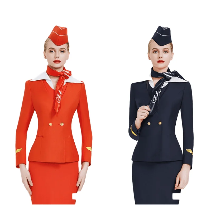 New Flight Attendant Uniform Russian Airlines Professional Wear Bank Lobby Manager Workwear Flight Suit