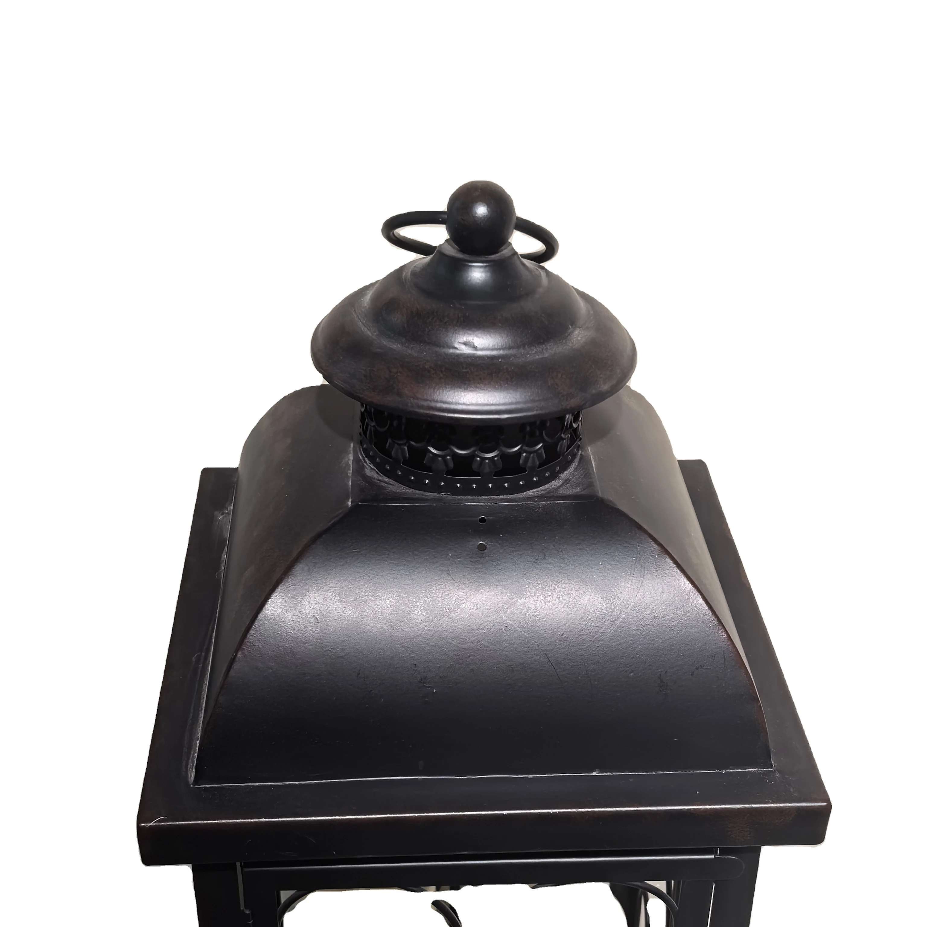 23in Tall Serene Spaces Living Decorative Lantern With Led Candle  for Home Decor Garden Candle Lantern for Indoor & Outdoor