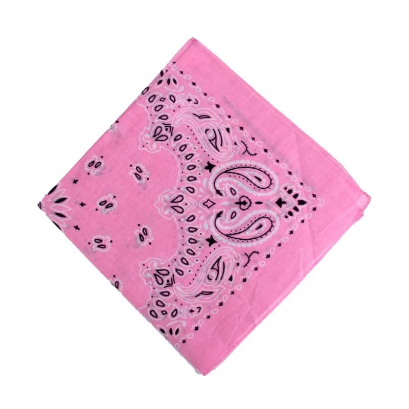 Customized Fashion Colorful  Print soft 100% cotton bandanas multifunction square  bandana