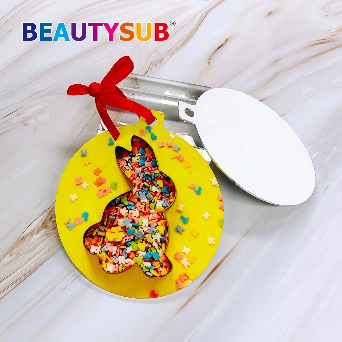 BEAUTYSUB Longstar HD Sublimation aluminum Ornament white heat transfer photo printable metal coating blanks Cut by CNC router