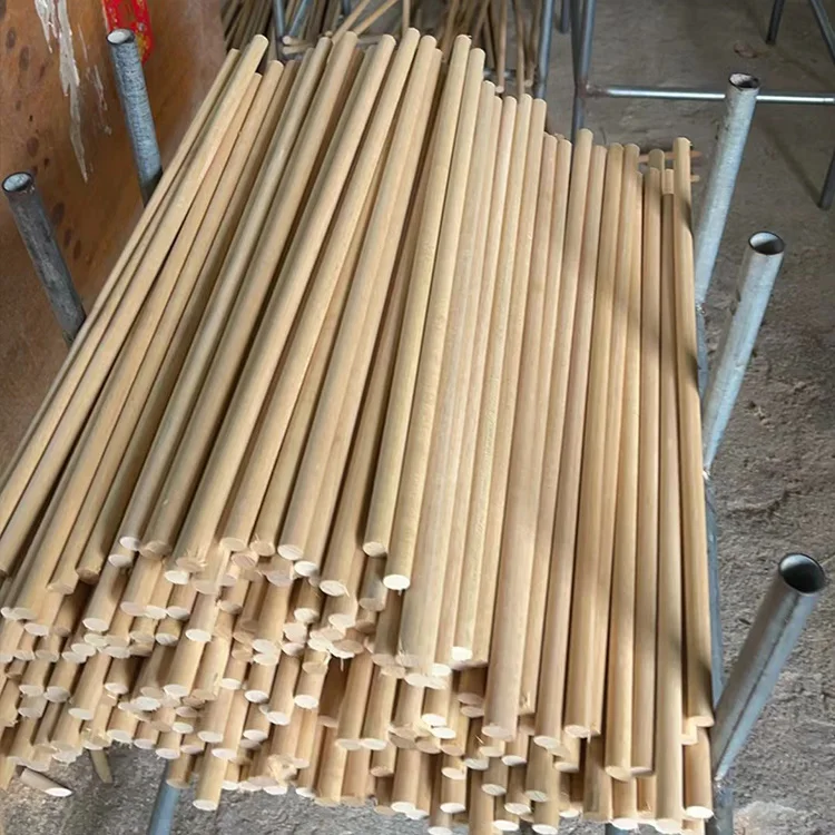 Wholesale DIY accessories wooden round stick wooden rod birch wood log stick for yoga wardrobe furniture
