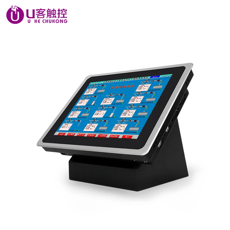 Industrial computer with 10.4/12.1/15/17/19 inch capacitive touch screen Window 10 system CPU i3 processor desktop computer