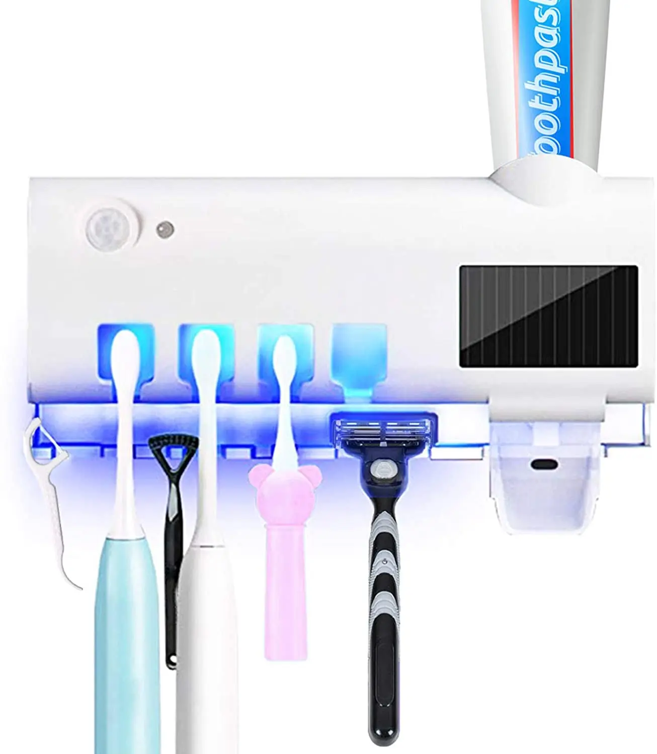 
Solar Energy No Need To Charge UV Toothbrush Holder Toothpaste Dispenser Holder UV Disinfect Toothbrush holder 
