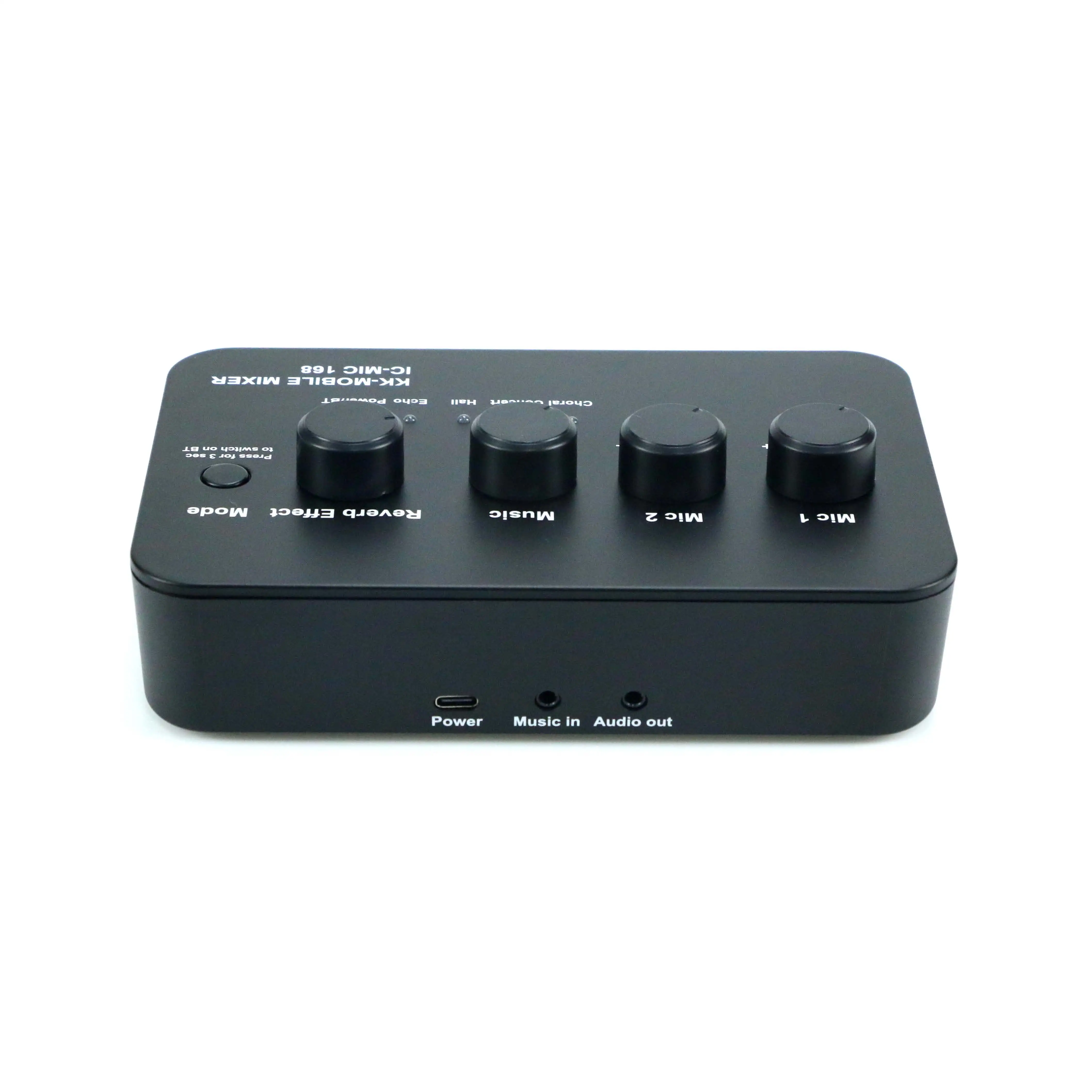 Sound Card karaoke Sound Mixer  for recording and Live Streaming with Reverb Effects