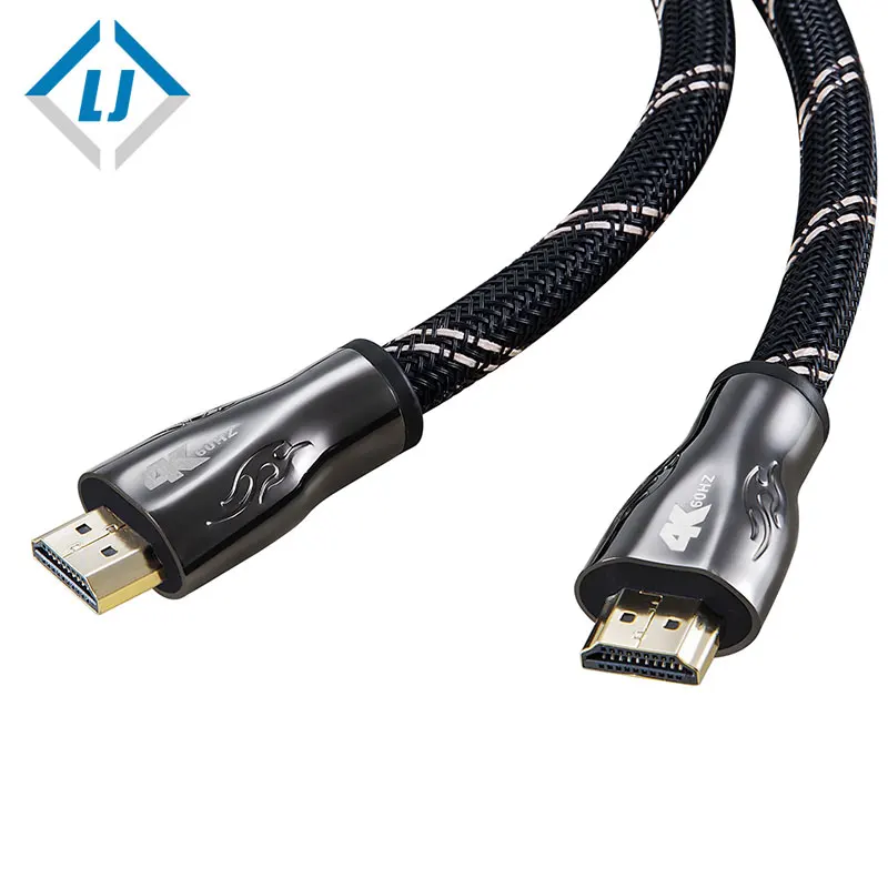 24 К k позолоченный черный нейлон плетеный м 1,8 м scart К hdmi кабель мужчинами