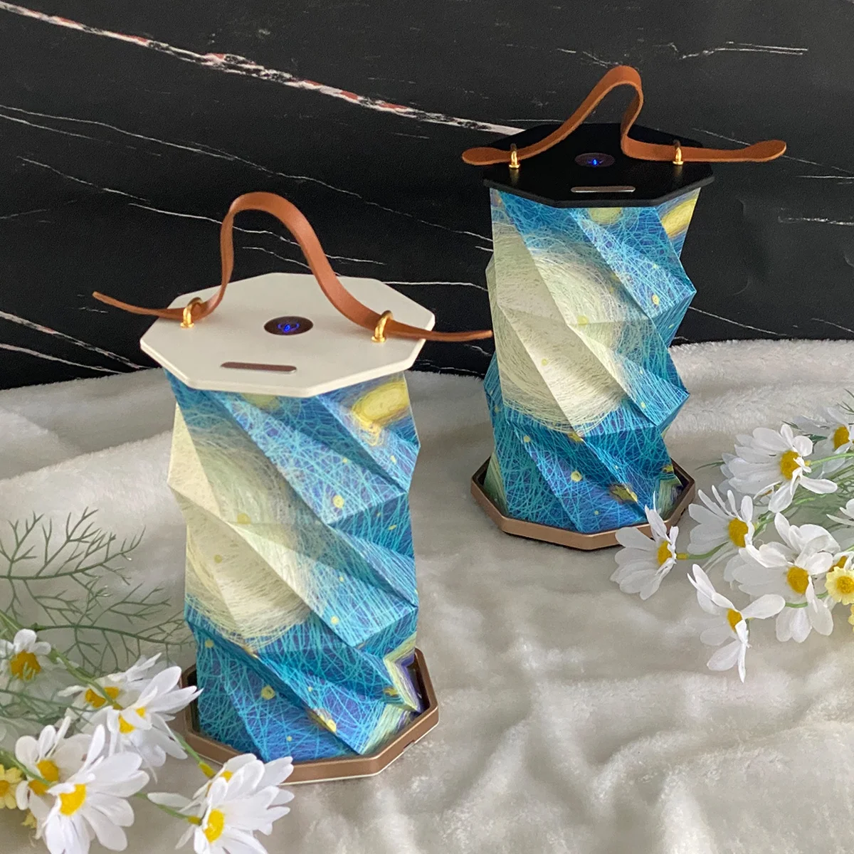 creativity Folding rotating lamp portable lantern lamp USB rechargeable Spring Festival decoration table lamp