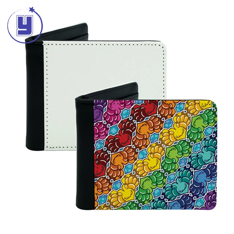 Оптовая продажа, мужской кошелек без рисунка, сублимационный принт «сделай сам»