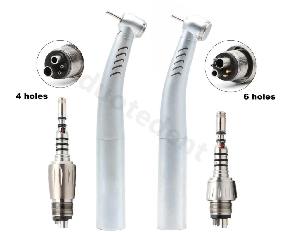 Dental Optical Fiber LED Turbine 4 Water Spray compatible type quick coupling High Speed Handpiece