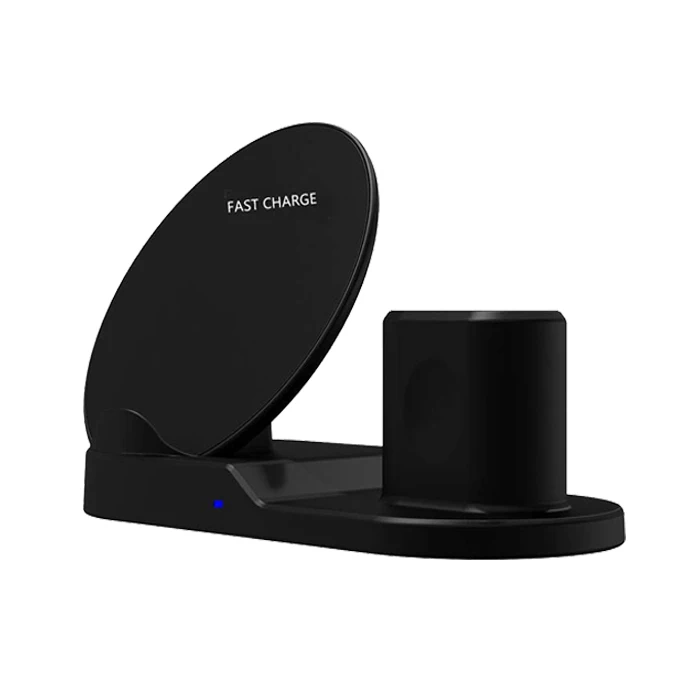 10W 7.5W Fast Wireless Charging Dock, 3 in 1 Wireless Charger Stand Station for iPhone for iWatch for Airpod