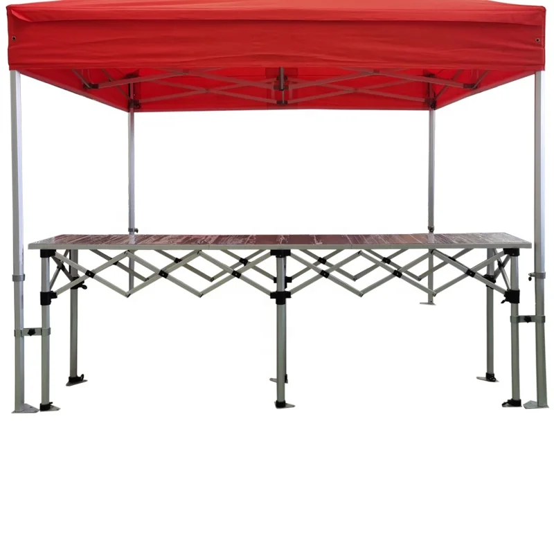 Hot sale Promotion easy set up portable folding canopy stall with waterproof canopy side wall and folding table