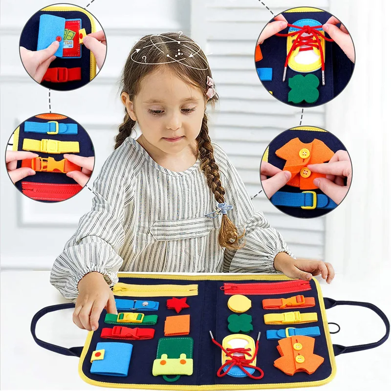 Early Childhood Education Toys Felt Education Dressing Learning Board Letters Detachable Children Busy Board