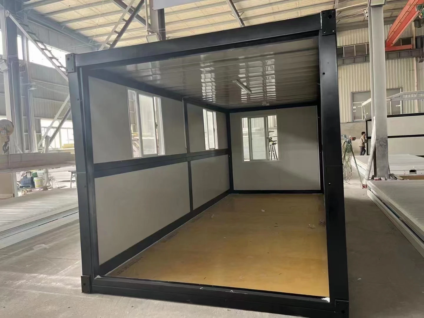 Extended foldable prefab container homes/40ft folding living container/expandable cabin modular container house carport garage