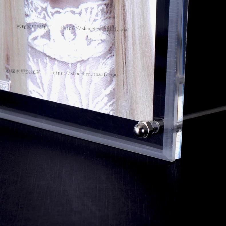 Clear Double Sided Picture Photo Frame Magnetic Design Custom Acrylic Photo Frame