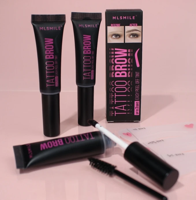 factory wholesale customized popular long lasting waterproof liquid eyebrow dyeing cream  hot sale tear-off eyebrow gel