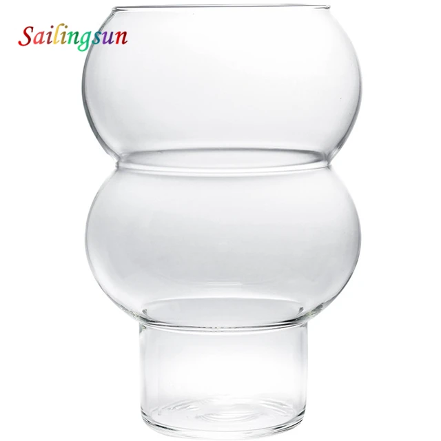 Dishwasher safe funny gourd design frozen glass iced juice beverage coffee cup