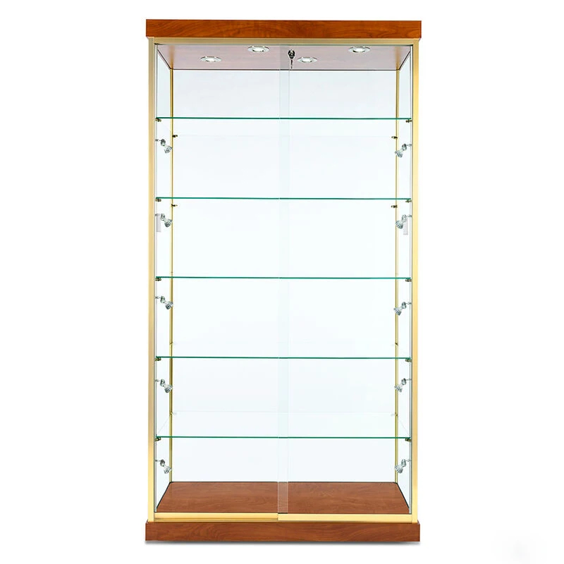 Wholesale Full Vision Tempered Glass Cabinet Display Showcase For Retail Shops Display