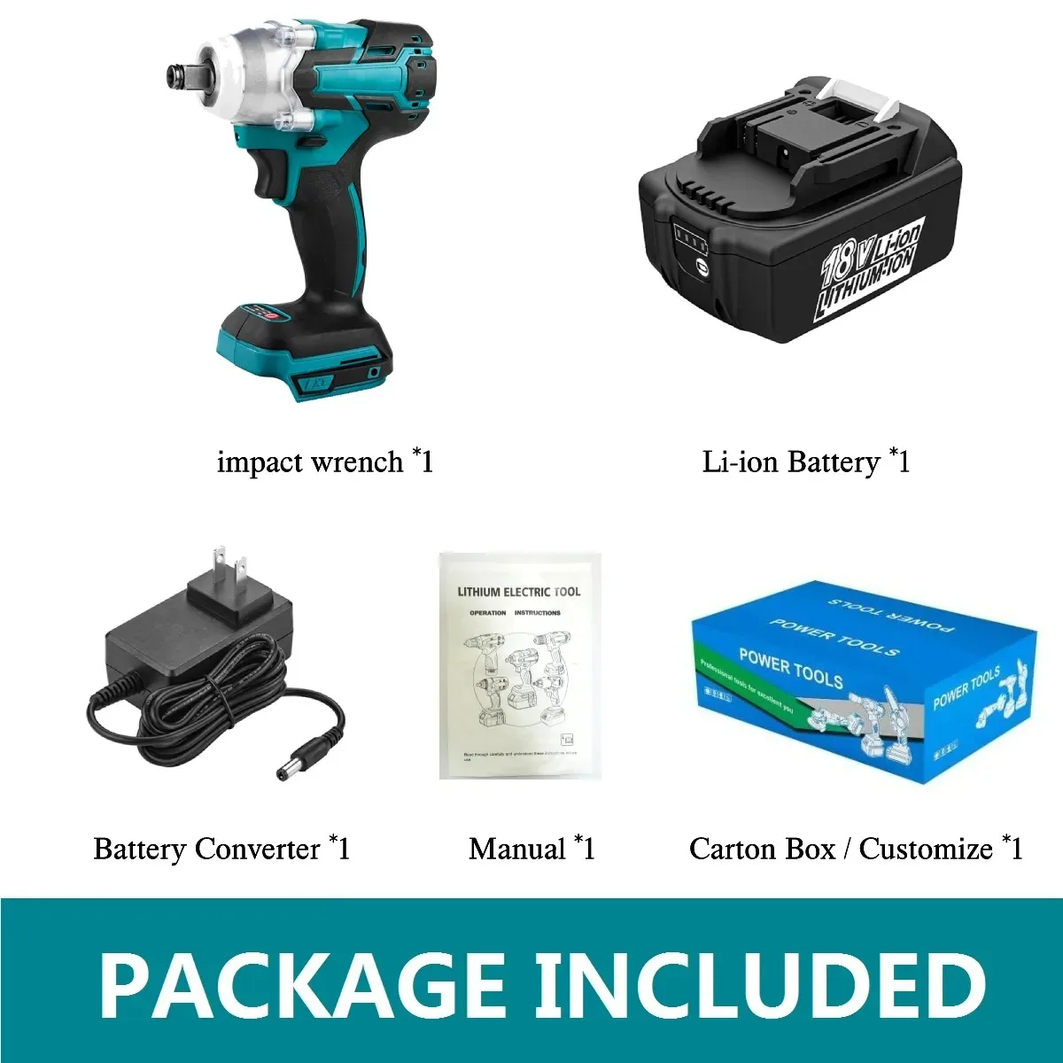 1/2 Impact Wrench For Trucks With Battery Powered Electric wrench impact Power Wrenches
