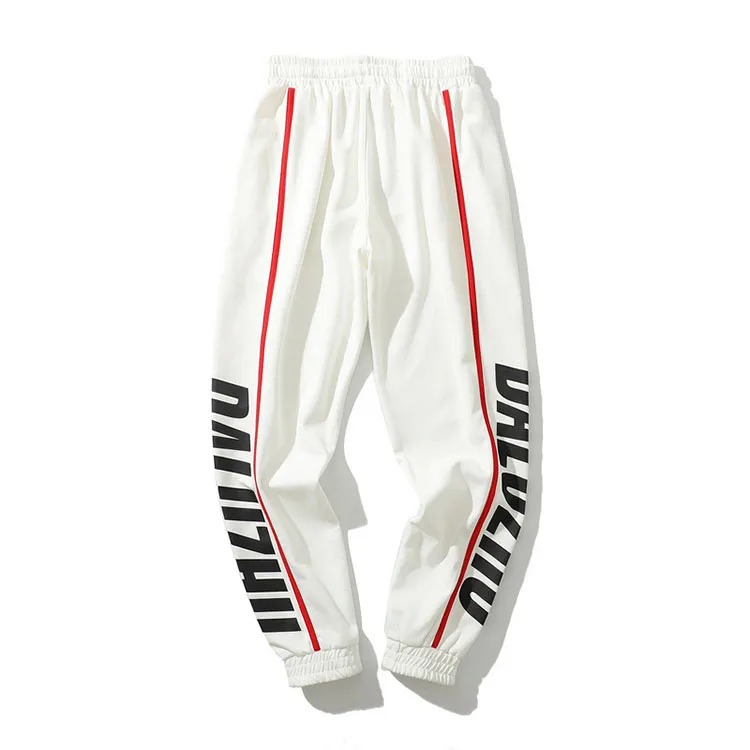 Premium Printed Relaxed Streetwear Sweatpants Embroidery for Men Trade Assurance Hip Hop Knitted 100% Cotton Chino Pants Men