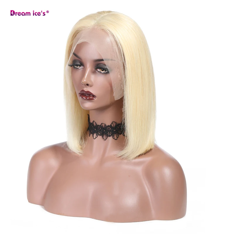 Long 10/12 Inch Brazilian Virgin Lace Front Wig, Africa Affordable Wig, Virgin Russian Human Hair Lace Front Wig For White Women