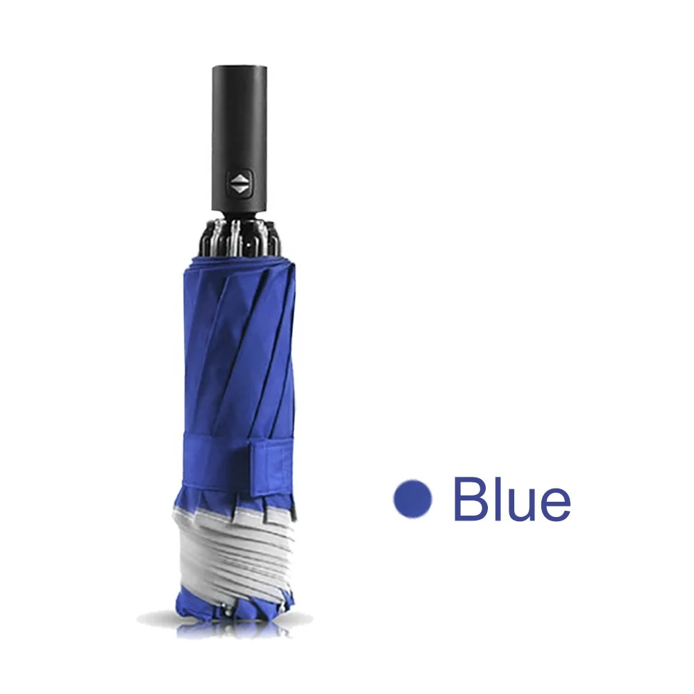 Reverse Fold Umbrella Fully Automatic Three Folding Umbrella Ten Bone With Customized