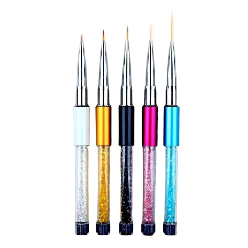 Professional 5Pcs/Set Nail Art Liner Brush Acrylic Crystal Nail Painting Carving Pen Manicure Nail Art Brushes