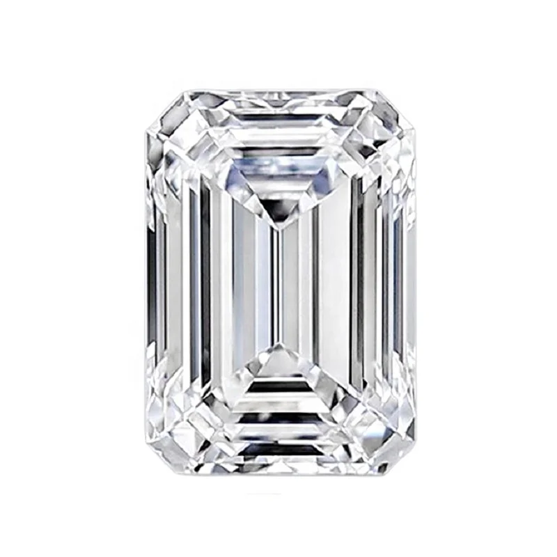 HMOIS D color Emerald Cut VVS1 wholesale price white synthetic loose moissanite