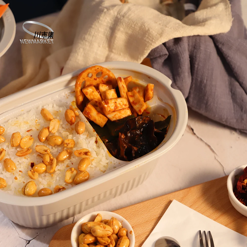 Овощной питательный здоровый Быстросохнущий китайский мгновенный самонагревающийся контейнер для риса