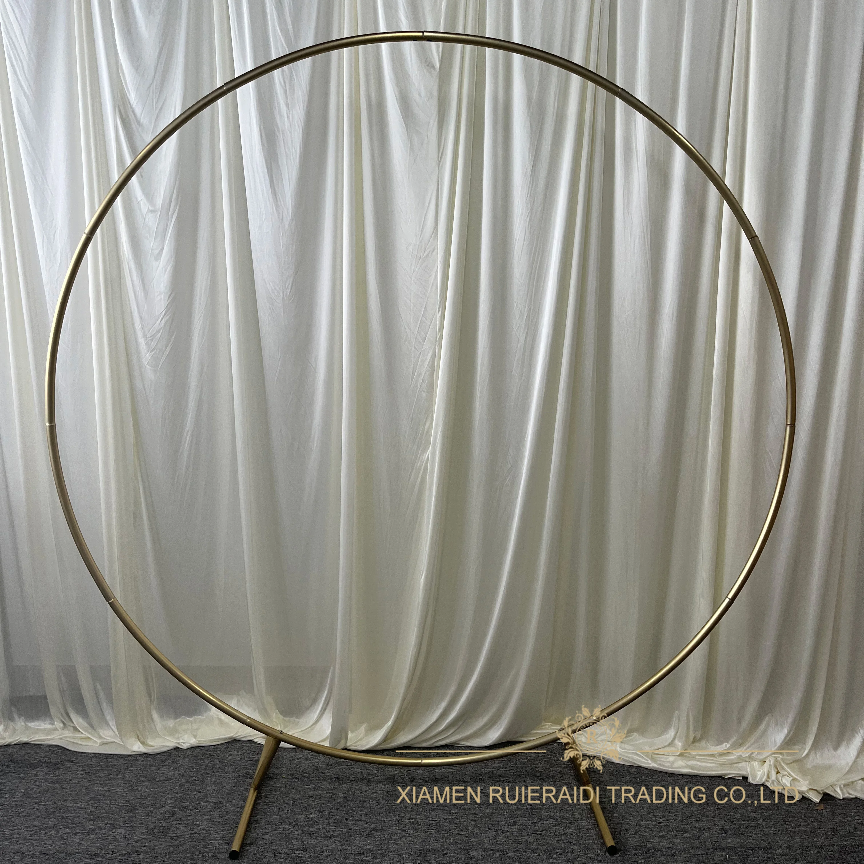 Event Backdrop Round Metal Arch Wedding Circle Gold Ballon Arch Stand Round Background