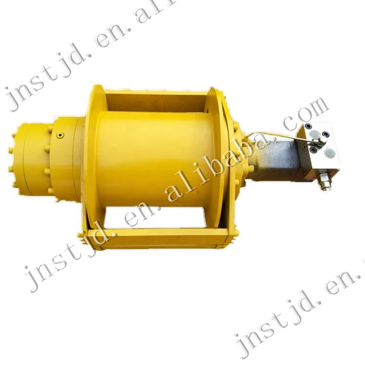 Double/Single drum hydraulic winch with free fall function