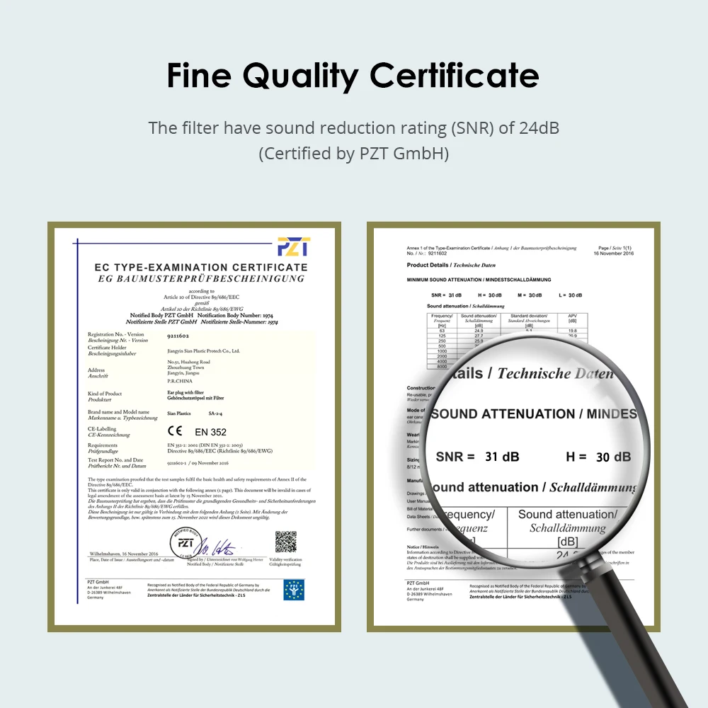 Filter Music Soundproof Silicon Sleeping Earplugs with Metal Tube