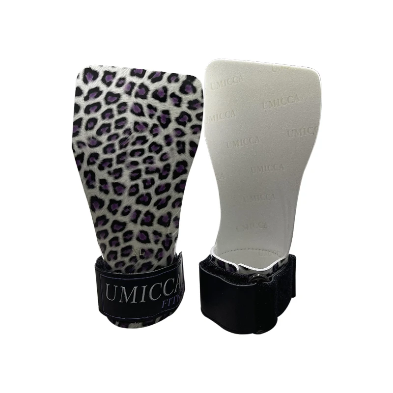 Verchoo Cross Fit Gym WOD TPU Fitness Powerlifting Hand Palm Guard Protection OEM Leopard Gloves Palm Grip Wrist Support