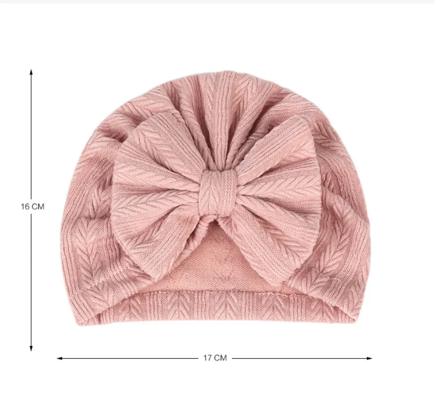 5Pcs/set Cotton Newborn Hats Caps Mittens Foot Cover Infant Felt Cute Bow Headwraps Baby Gloves Socks 0-3M Beanies