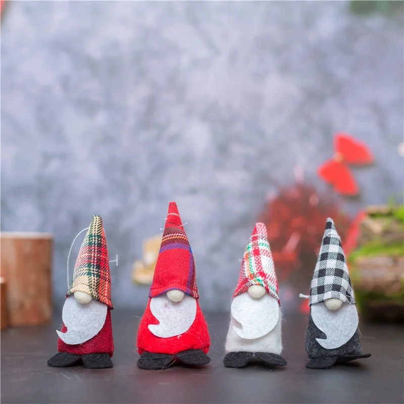 
China supplier wholesale christmas ornaments christmas gift sewing hat felt knitted standing gnomes 