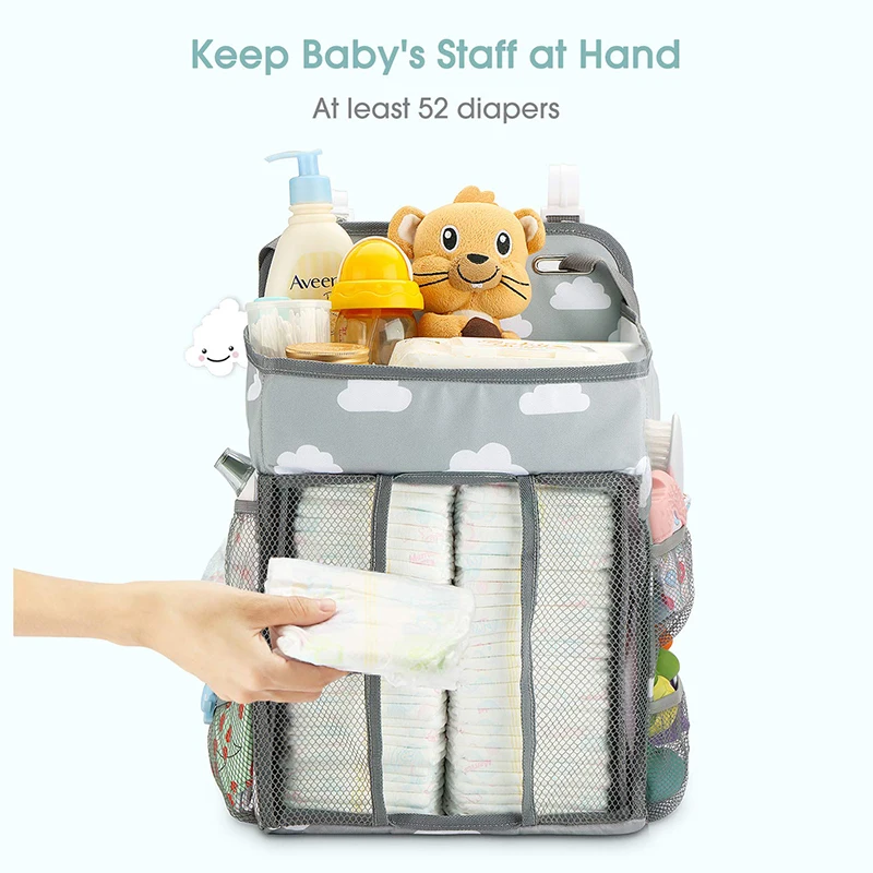 Nursery Organizer Baby Diaper Caddy Hanging Diaper Organization Storage for Baby Essentials