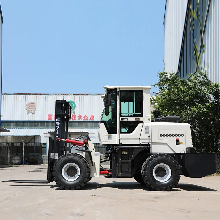  China 2.5 3 3.5 4 5 6 7 Ton Forklift Off Road 4WD 4x4 All Rough Terrain Diesel Truck Price for