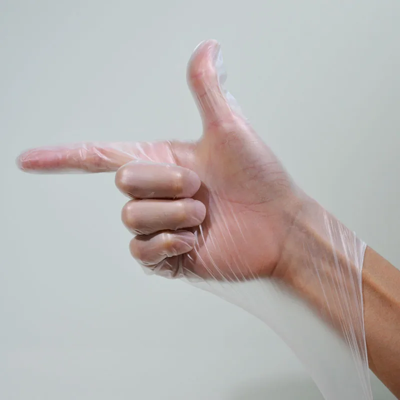 Синие виниловые перчатки одноразовые беспорошкообразные коробка для общественного питания ПВХ пищевые оптом