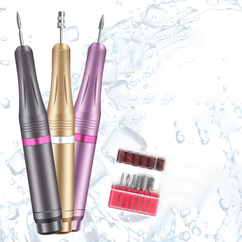 
New Electric File Auto Convenient Mobile Manicure Nail Art Felt Polisher Set For Women 