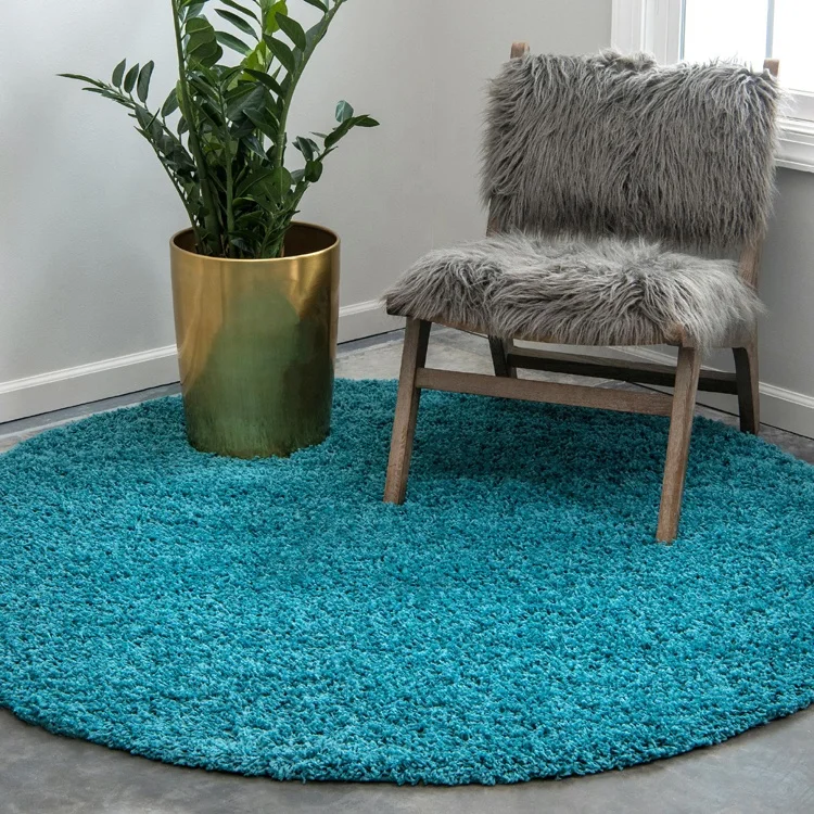 JACKSON wholesale handmade polyester plain fashion cheap long hair plush fancy shaggy carpet