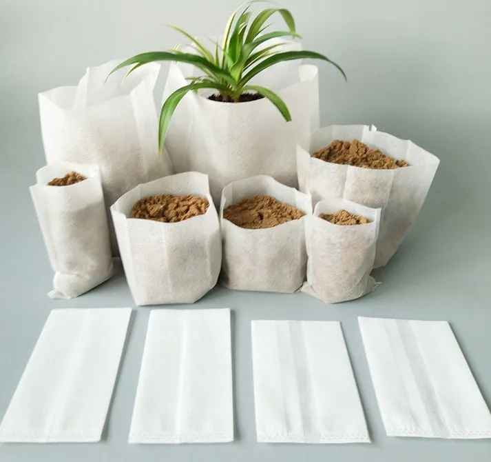 pp white jute seedling bag manufacturing non-woven biodegradable nursery bags plant for greenhouse