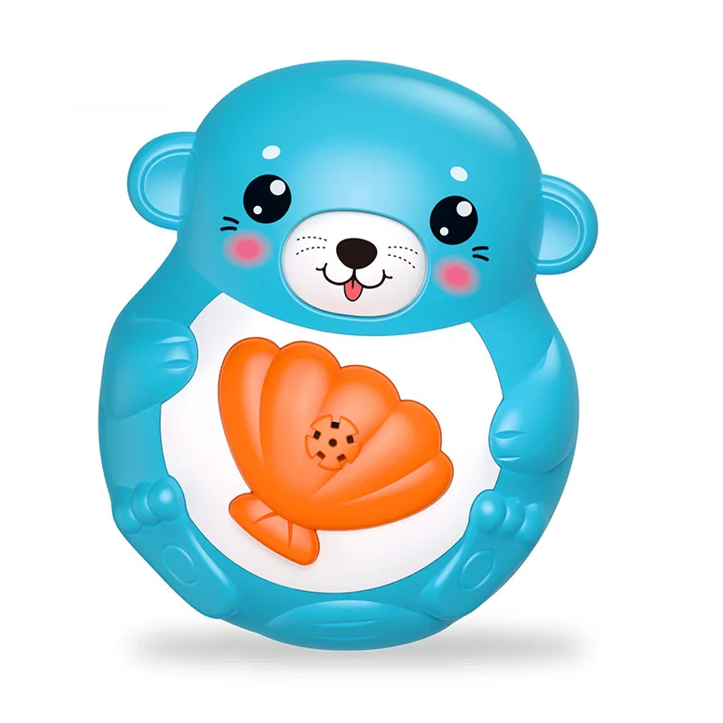 Summer bath toys for children high-quality colorful baby plastic  Cute tumbler doll  bubble bath toy