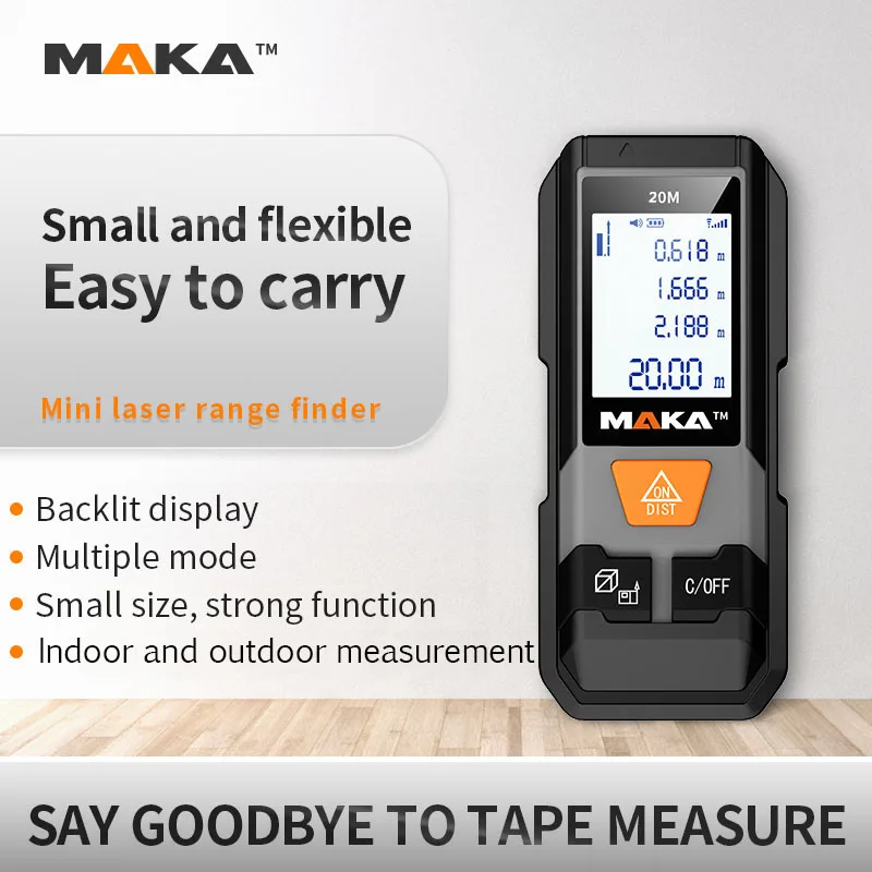 20M Intertek CE Maka Mini Laser Rangefinder low cost laser distance meter
