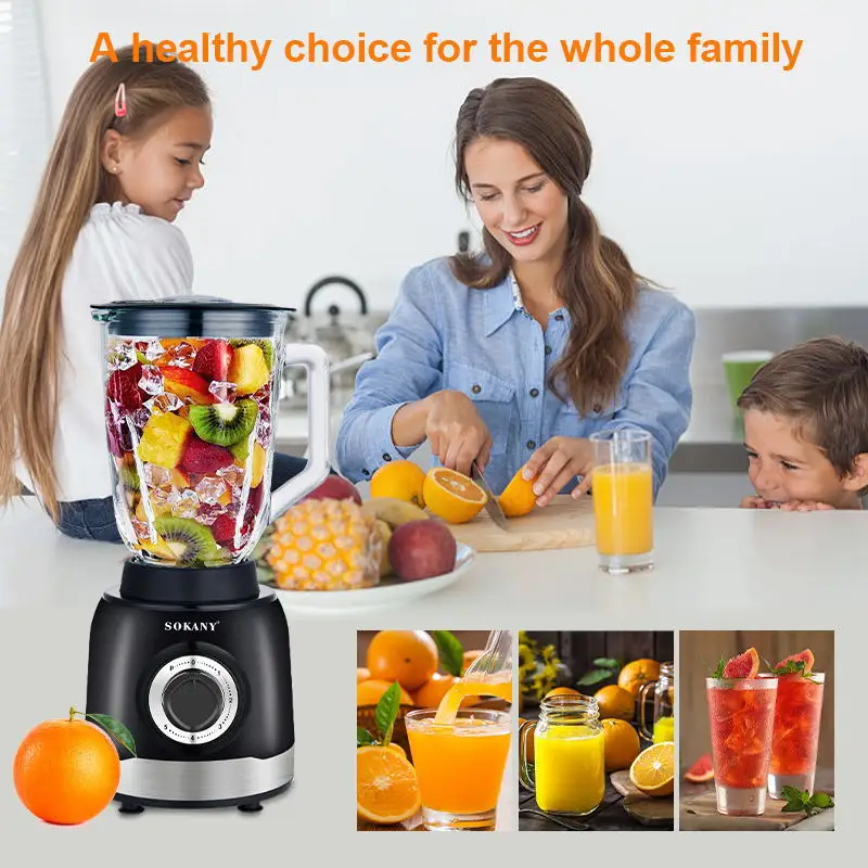 Хит продаж 3 в 1 мощная Коммерческая Кухня бытовая соковыжималка для свежих фруктов Электрический Серебряный гребень миксер смузи