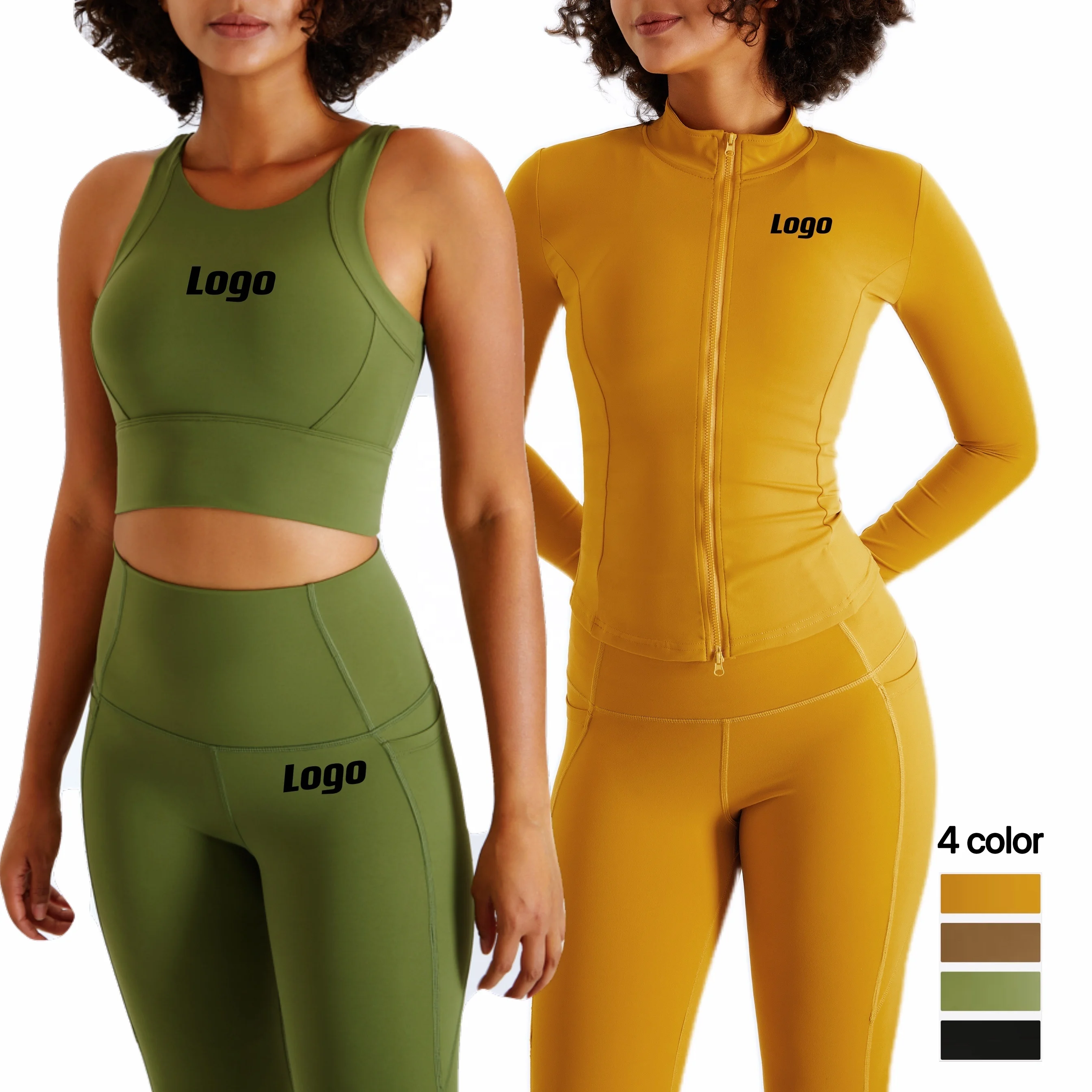 Super Soft Fitness Clothing Gym Crop Top Wholesale Recycled Fabric Yoga Wear Sports Suit For Women