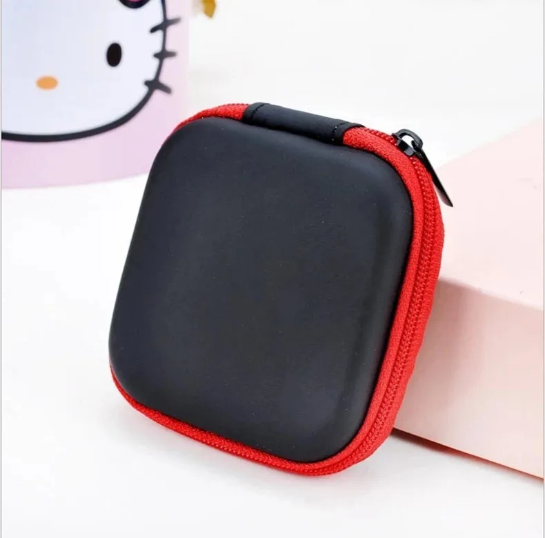 KBW602 Teenage Girl Pink Headphone Bag Coin Purse Portable Cosmetic Bag Pendant Storage Key Bag Personalized Mini Pouch