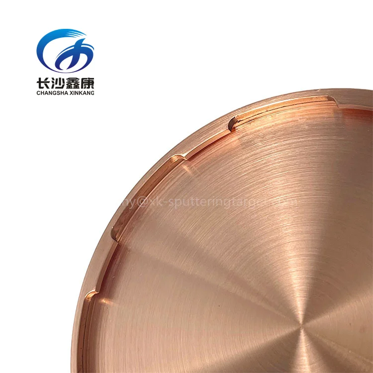 Copper Target 99.9999% Pure Metal Copper Cu OFHC Backing Plate for Semiconductor