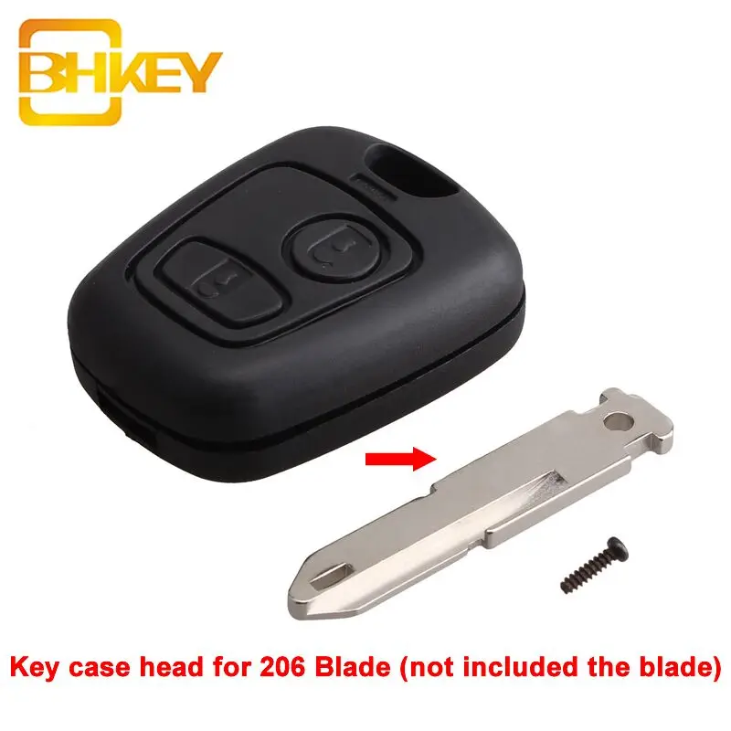 2 Buttons Car Entry Remote Key Case Shell Cover For Peugeot 206 Citroen C1 C2 C3 C4 XSARA Picasso 10mm Socket No Blade