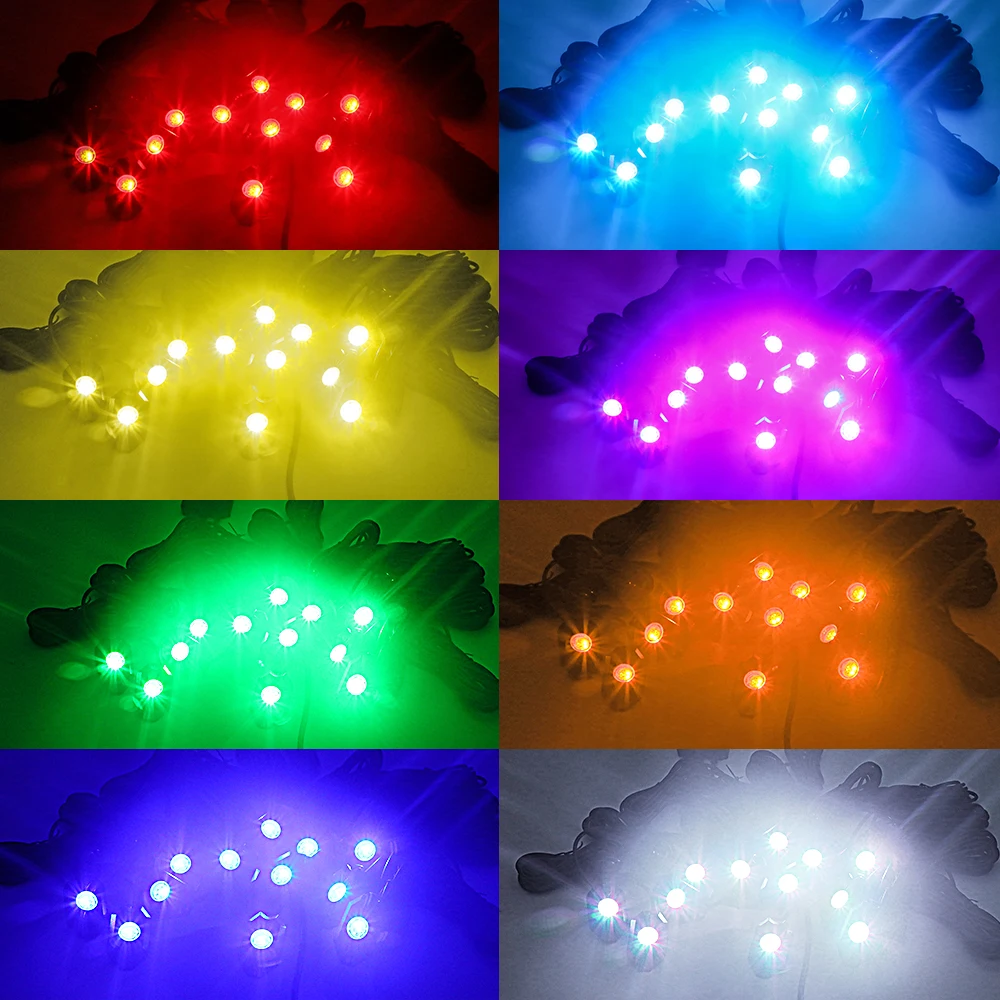 Others Car Light Accessories 4 8 12  Pods Offroad Atv Utv Truck Rocklights Led Flashing Rock Lights Rgb Rgbw Chasing Rock Lights