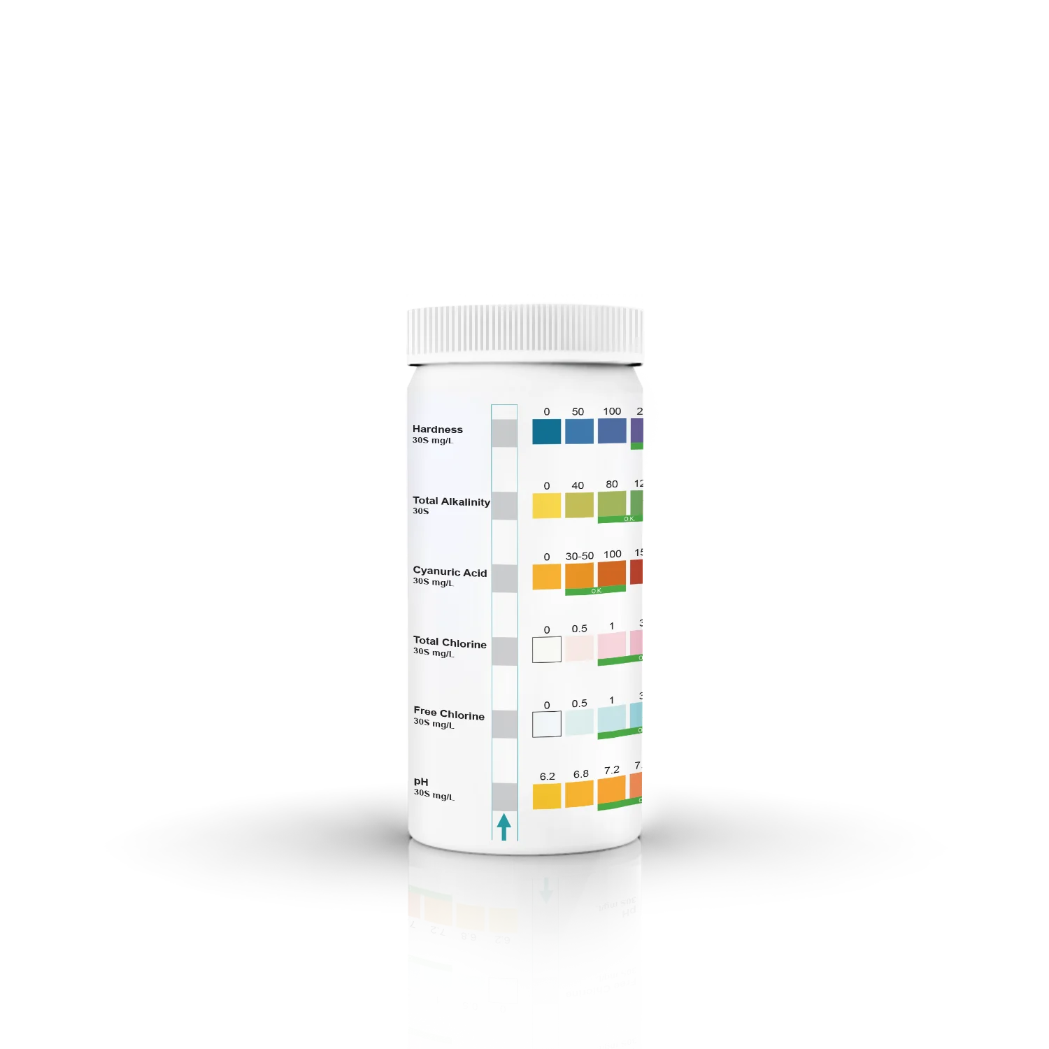 6 in 1 Pool Spa Water test Strip 100pcs Kit for Water Quality Testing 6 Way Accurate test