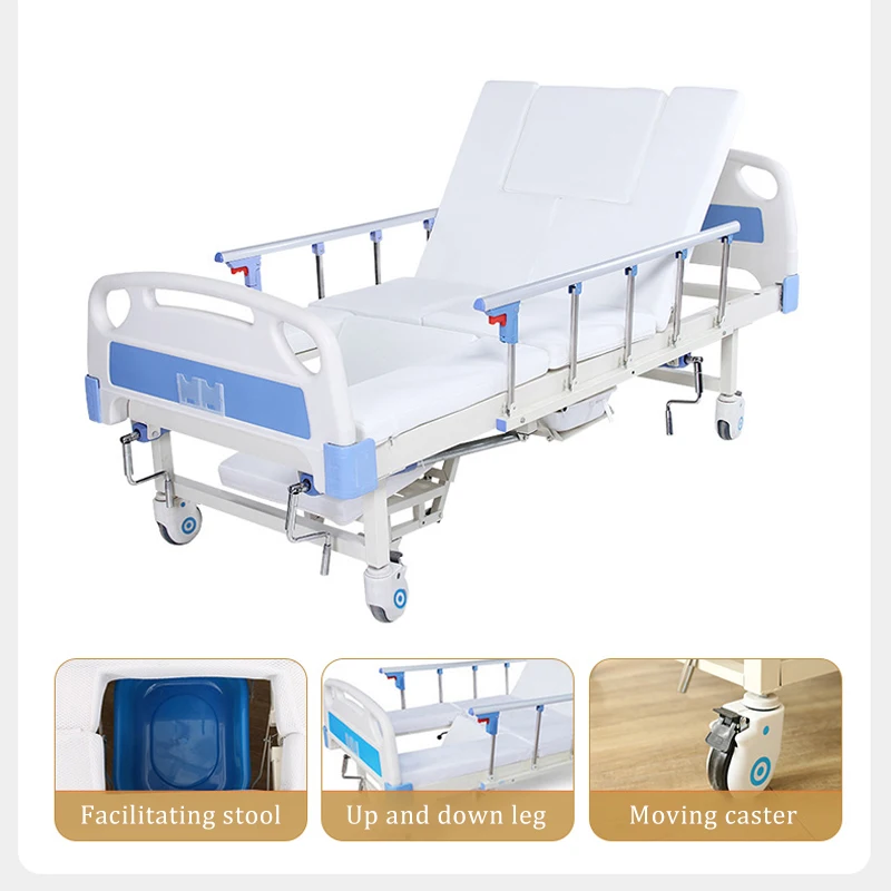 Hospital Furniture Multifunctional Nursing Bed Lifting Back and Leg Functionhospital Clinic Rehabilitation