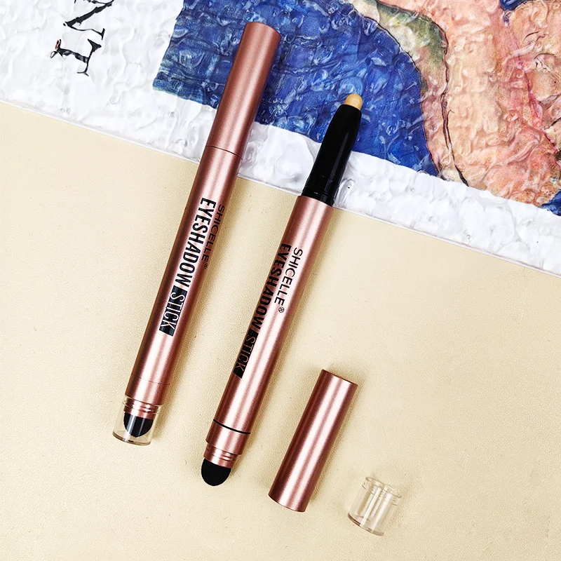 SHICELLE  Professional Waterproof Eyeshadow Pencil Glitter Shadow Stick Eye Makeup Dry Eye Shadow Type with Private Label